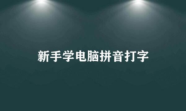 新手学电脑拼音打字