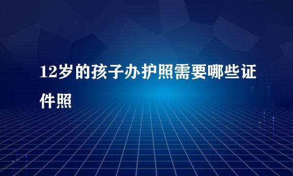 12岁的孩子办护照需要哪些证件照