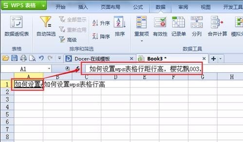 怎么设置excel/wps表格行高行距