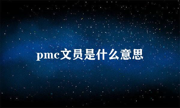 pmc文员是什么意思