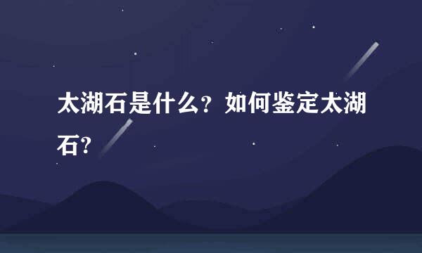 太湖石是什么？如何鉴定太湖石?