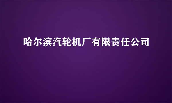 哈尔滨汽轮机厂有限责任公司