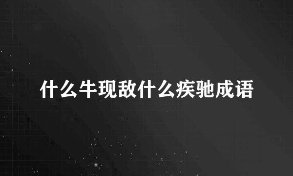 什么牛现敌什么疾驰成语