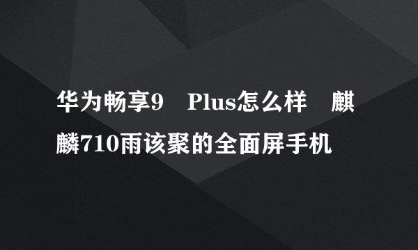 华为畅享9 Plus怎么样 麒麟710雨该聚的全面屏手机