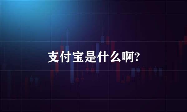 支付宝是什么啊?