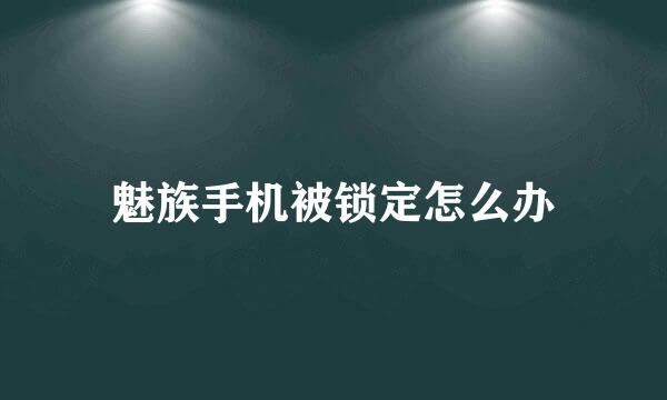 魅族手机被锁定怎么办