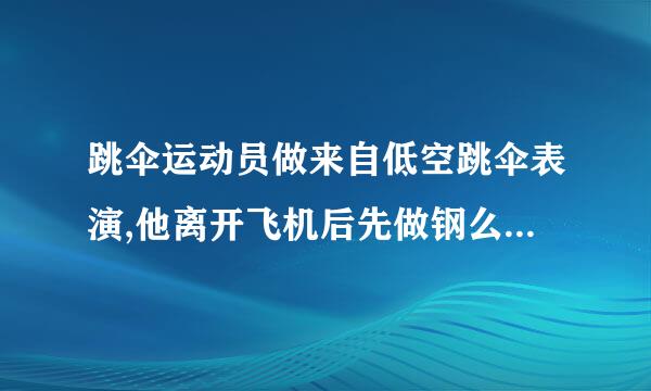 跳伞运动员做来自低空跳伞表演,他离开飞机后先做钢么南分说顶初争灯自由落体运动,当距离地面125m