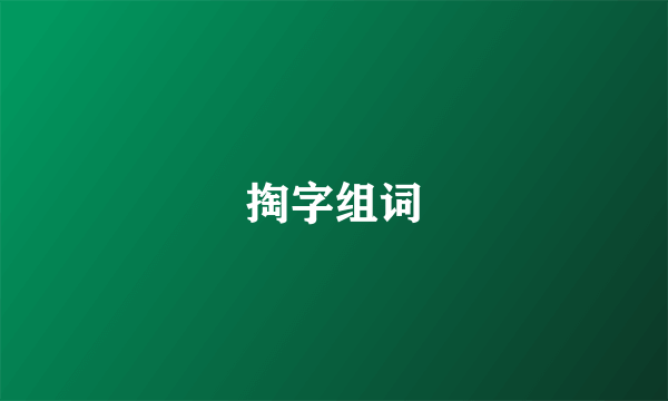 掏字组词