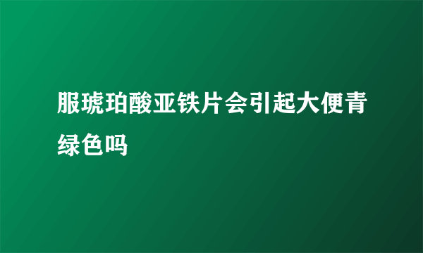 服琥珀酸亚铁片会引起大便青绿色吗