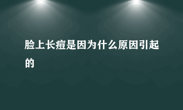 脸上长痘是因为什么原因引起的