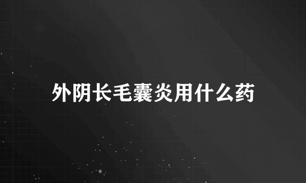 外阴长毛囊炎用什么药