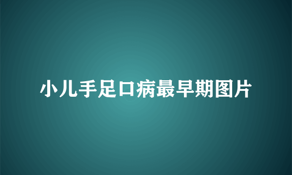 小儿手足口病最早期图片