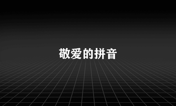 敬爱的拼音