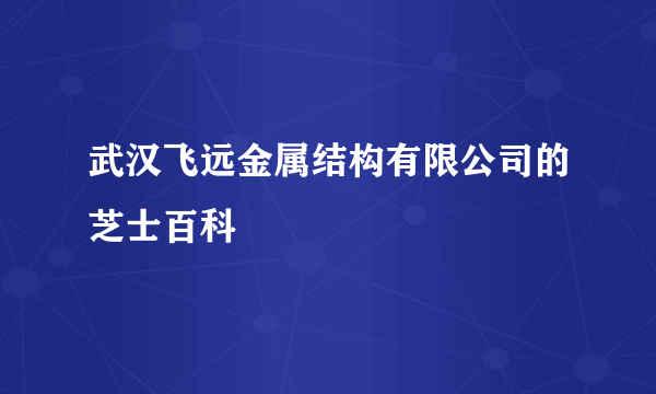 武汉飞远金属结构有限公司的芝士百科