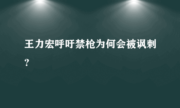 王力宏呼吁禁枪为何会被讽刺？