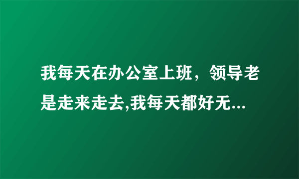 我每天在办公室上班，领导老是走来走去,我每天都好无聊，谁知道该怎样度过漫长的一天吗