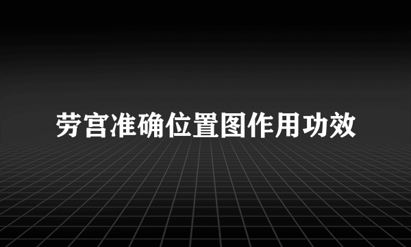 劳宫准确位置图作用功效