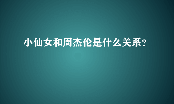 小仙女和周杰伦是什么关系？