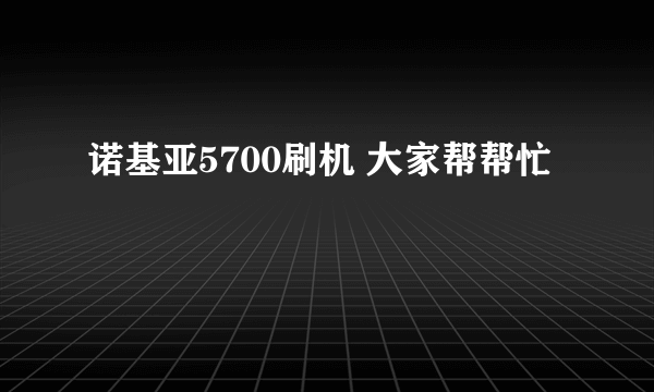 诺基亚5700刷机 大家帮帮忙