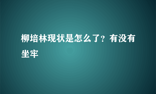 柳培林现状是怎么了？有没有坐牢