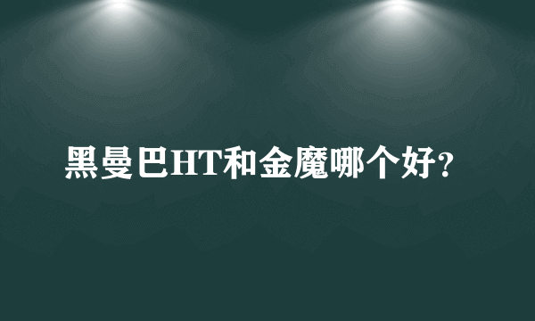 黑曼巴HT和金魔哪个好？