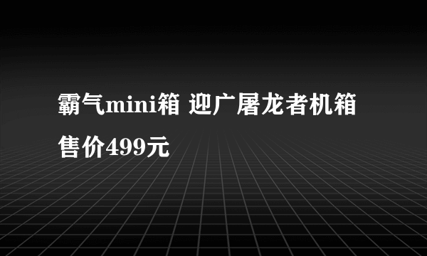 霸气mini箱 迎广屠龙者机箱售价499元