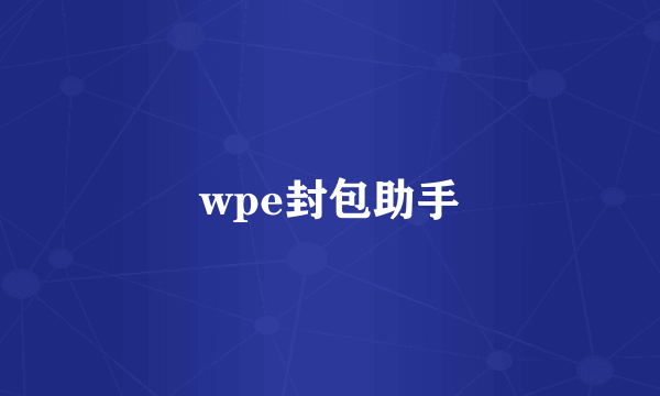 wpe封包助手