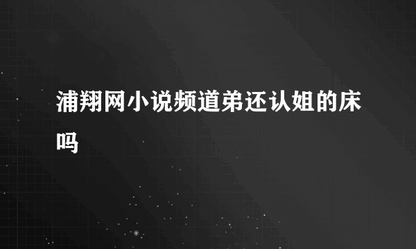 浦翔网小说频道弟还认姐的床吗