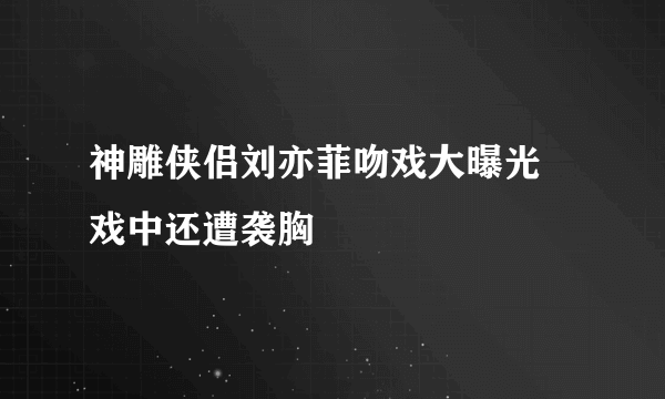 神雕侠侣刘亦菲吻戏大曝光 戏中还遭袭胸