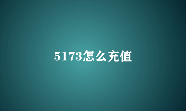 5173怎么充值