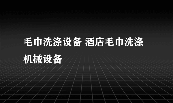 毛巾洗涤设备 酒店毛巾洗涤机械设备