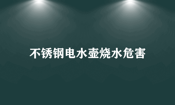 不锈钢电水壶烧水危害