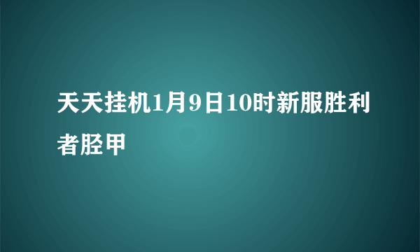 天天挂机1月9日10时新服胜利者胫甲