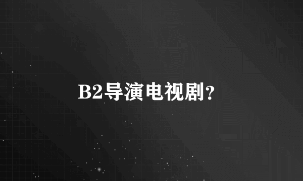 B2导演电视剧？