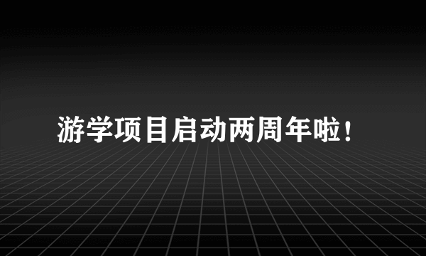 游学项目启动两周年啦！