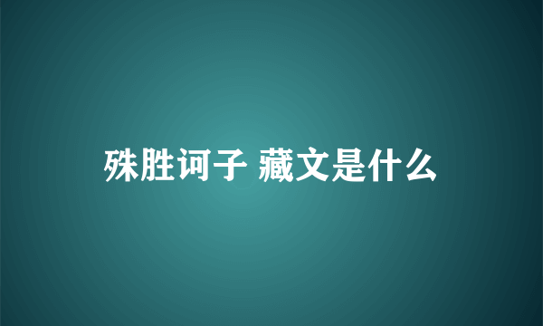 殊胜诃子 藏文是什么