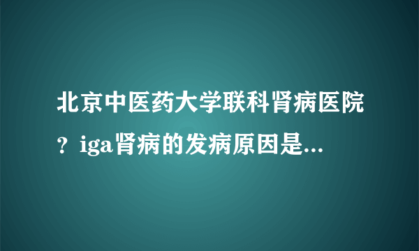 北京中医药大学联科肾病医院？iga肾病的发病原因是什么呢？