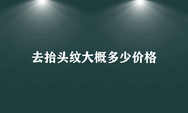 去抬头纹大概多少价格