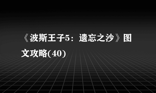 《波斯王子5：遗忘之沙》图文攻略(40)