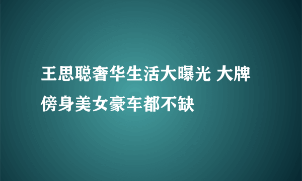 王思聪奢华生活大曝光 大牌傍身美女豪车都不缺