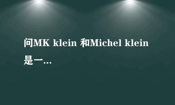 问MK klein 和Michel klein是一个牌子的么？