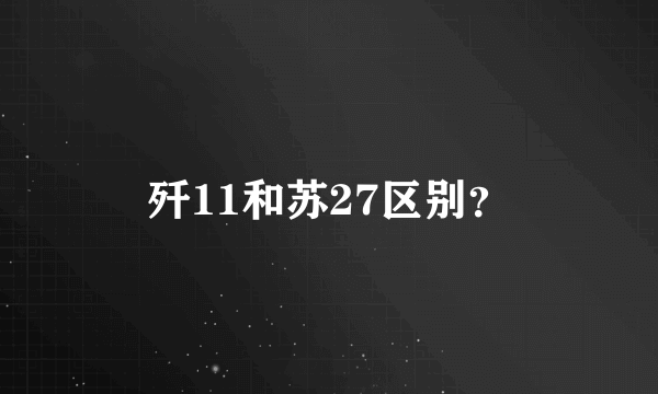 歼11和苏27区别？