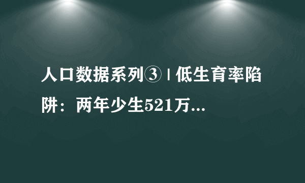 人口数据系列③ | 低生育率陷阱：两年少生521万人，二孩红利进入尾声