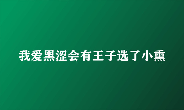 我爱黑涩会有王子选了小熏