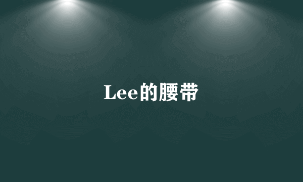 Lee的腰带