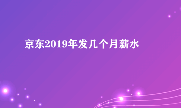 京东2019年发几个月薪水