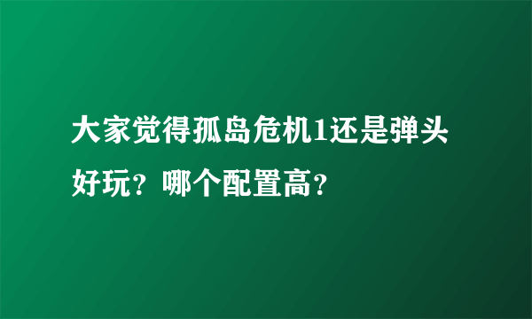 大家觉得孤岛危机1还是弹头好玩？哪个配置高？