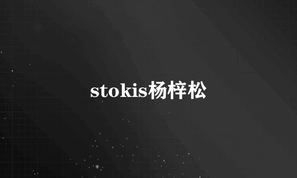 stokis杨梓松