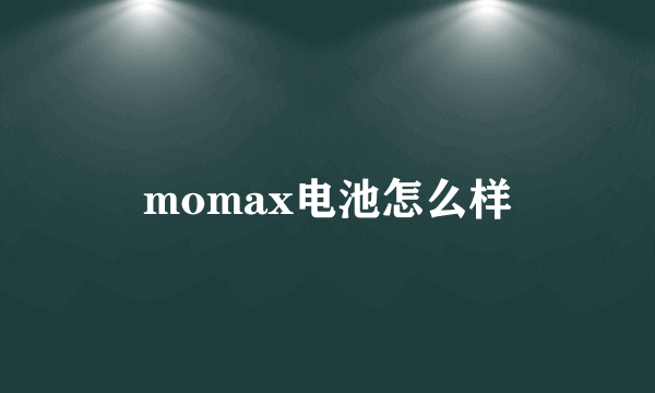 momax电池怎么样