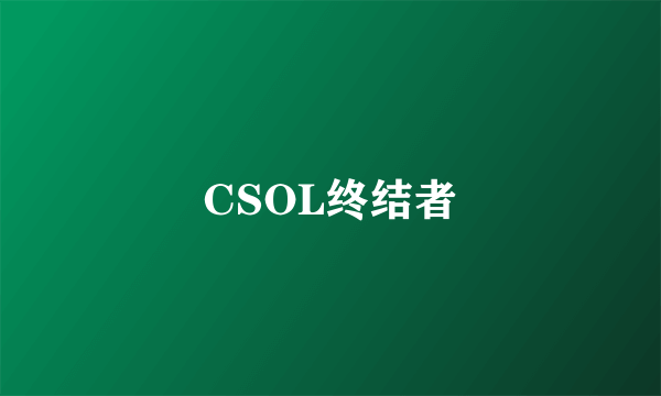 CSOL终结者